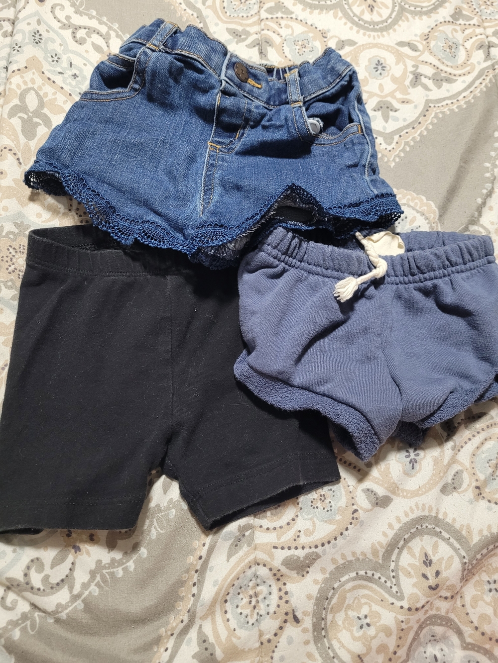 3-Pack Kids Shorts Set in Blue, Black, Denim - Unbranded. See description.